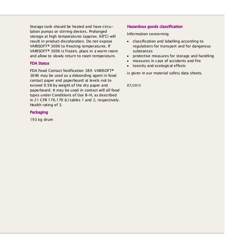 咪唑啉乙基硫酸鹽VARISOFT 3696(圖2) 咪唑啉乙基硫酸鹽VARISOFT 3696(圖2)