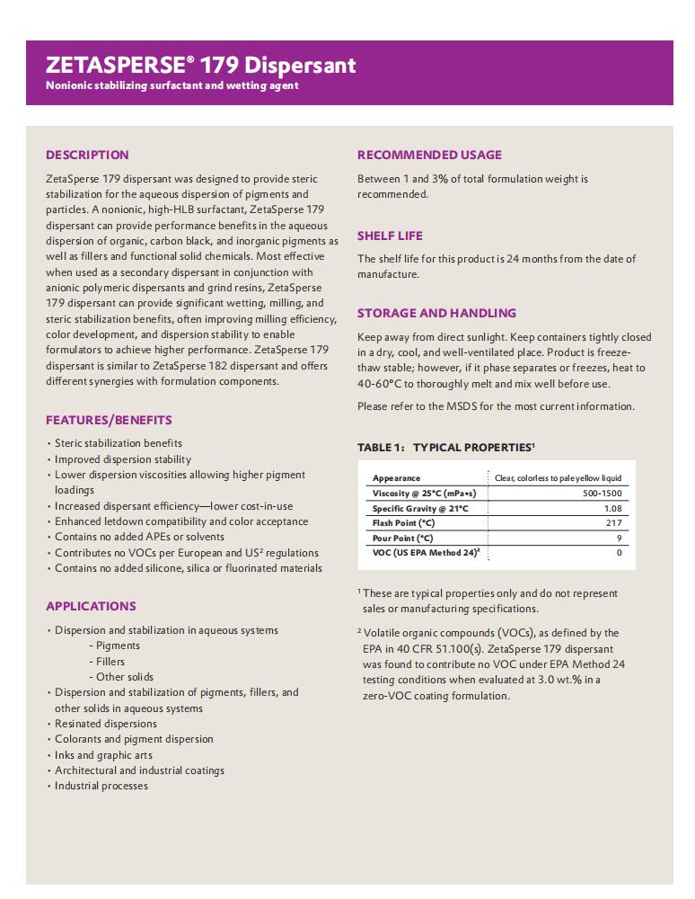 ZetaSperse-179分散劑(圖1) ZetaSperse-179分散劑(圖1)